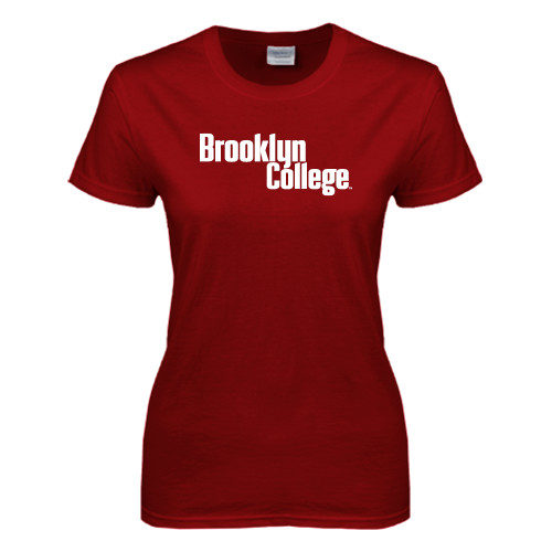 Next Level Womens Cardinal Short Sleeve Tee-Brooklyn College