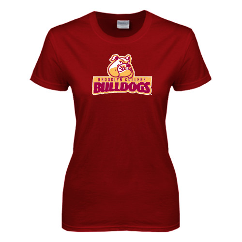 Next Level Womens Cardinal Short Sleeve Tee-Brooklyn College Athletic Mark