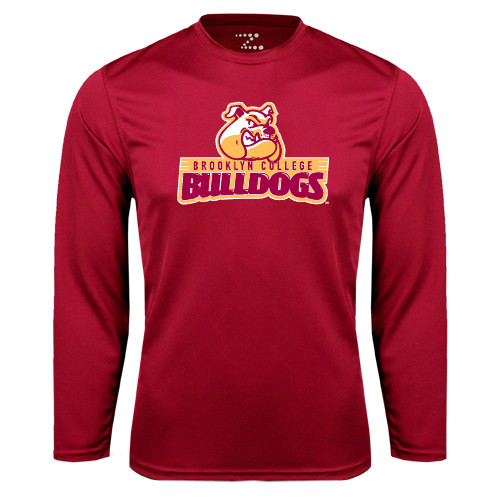 Cardinal Performance Long Sleeve Shirt-Brooklyn College Athletic Mark