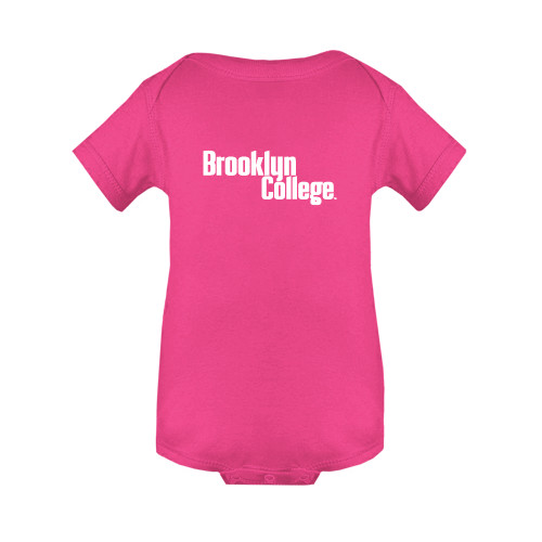 Fuchsia Infant Onesie-Brooklyn College
