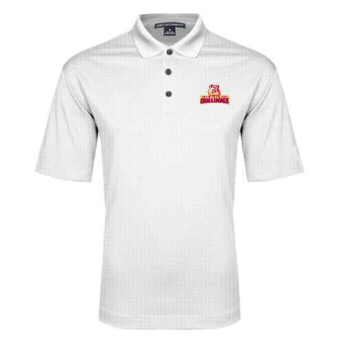 White Performance Fine Jacquard Polo-Brooklyn College Athletic Mark