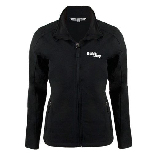 Womens Black Softshell Jacket-Brooklyn College