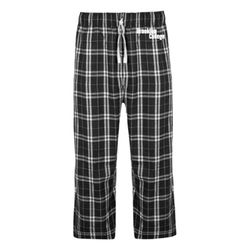 Black/Grey Flannel Pajama Pant-Brooklyn College