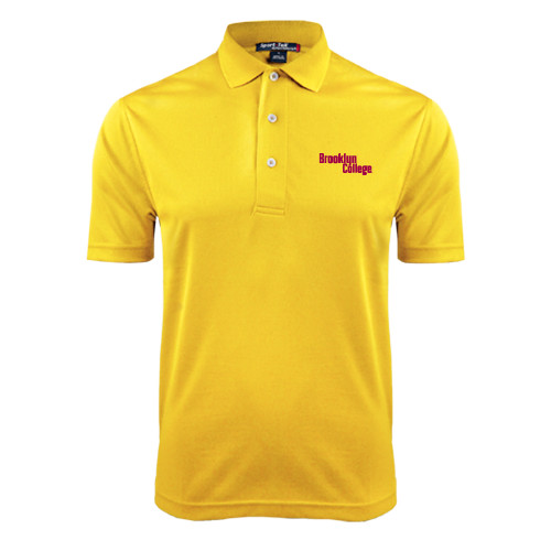 Gold Dry Mesh Polo-Brooklyn College