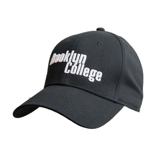 Black Structured Adjustable Pro Style Hat-Brooklyn College