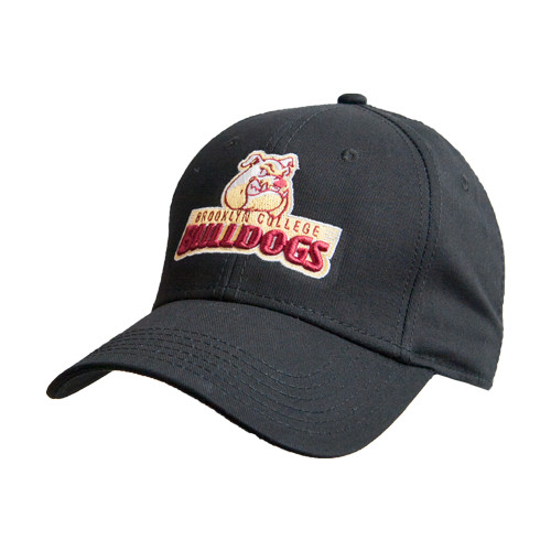 Black Structured Adjustable Pro Style Hat-Brooklyn College Athletic Mark