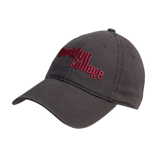 Charcoal Unstructured Adjustable Low Profile Hat-Brooklyn College