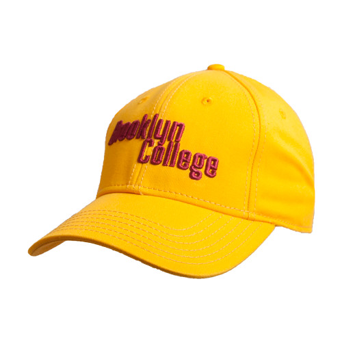 Gold Structured Adjustable Pro Style Hat-Brooklyn College