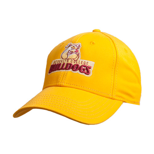 Gold Structured Adjustable Pro Style Hat-Brooklyn College Athletic Mark