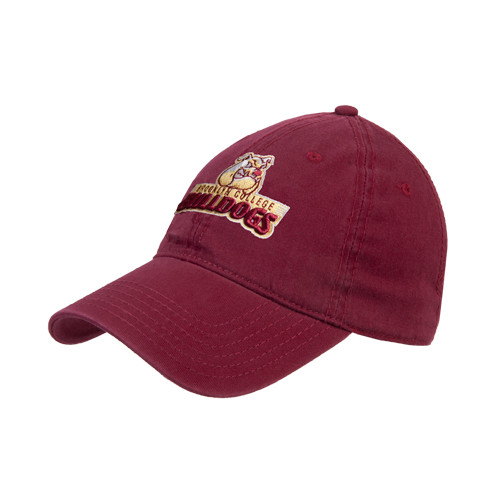 Maroon Unstructured Adjustable Low Profile Hat-Brooklyn College Athletic Mark