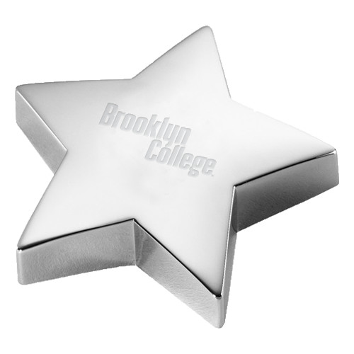 Silver Star Paperweight-Brooklyn College Engraved