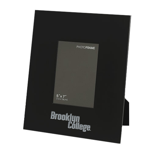 Black Metal 5 x 7 Photo Frame-Brooklyn College Engraved