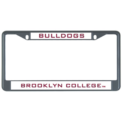 Metal License Plate Frame in Black-Bulldogs