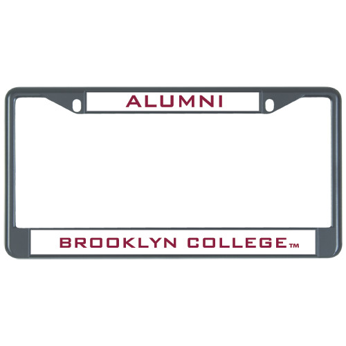 Metal License Plate Frame in Black-Alumni