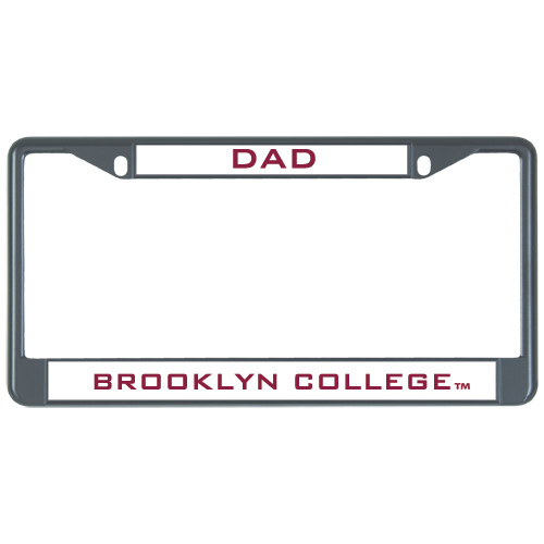 Metal License Plate Frame in Black-Dad