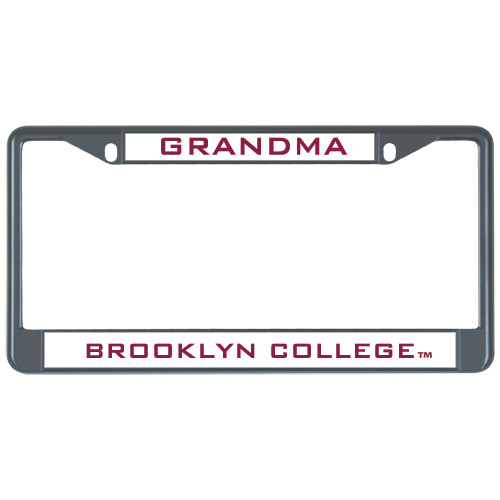 Metal License Plate Frame in Black-Grandma