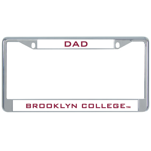 Metal License Plate Frame in Chrome-Dad 