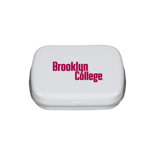 White Rectangular Peppermint Tin-Brooklyn College