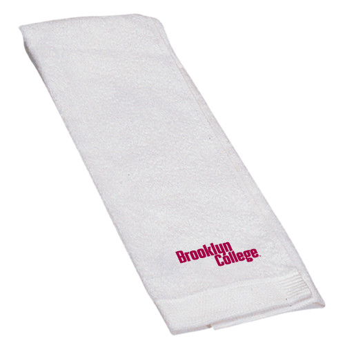 White Golf Towel-Brooklyn College