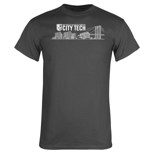 Charcoal T Shirt-City Tech Skyline