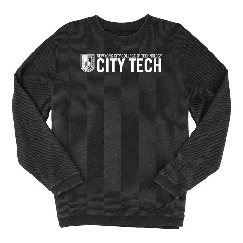 Boxercraft Womens Black Corded Crew-City Tech Logo