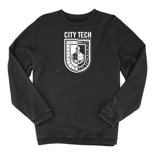 Boxercraft Womens Black Corded Crew-City Tech Shield