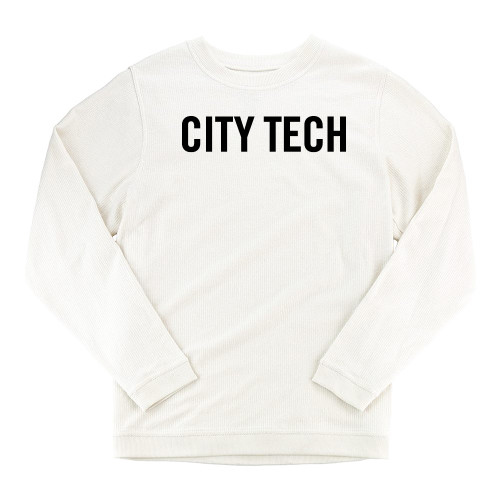 Boxercraft Womens Cream Corded Crew-City Tech Logo