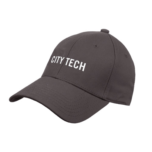 Charcoal Structured Adjustable Pro Style Hat-City Tech Wordmark