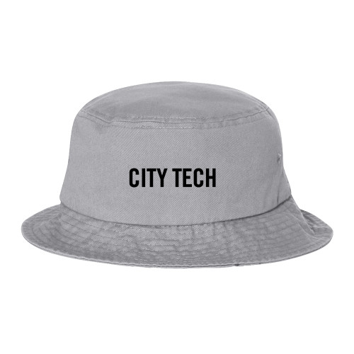 Sportsman Grey Bucket Hat-City Tech Wordmark