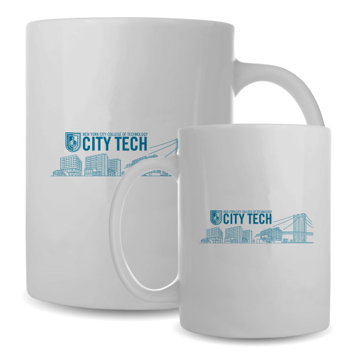 Full Color White Mug 15oz-City Tech Skyline