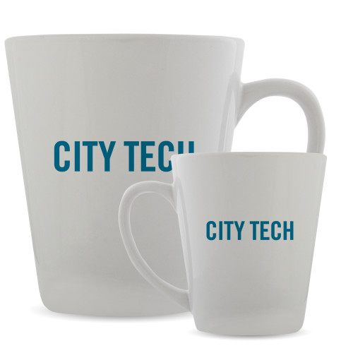 Full Color Latte Mug 12oz-City Tech Wordmark