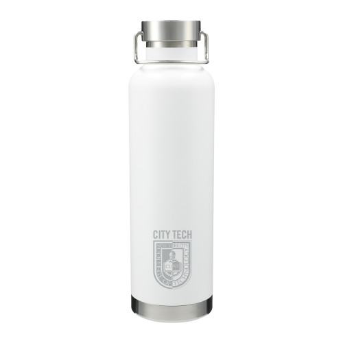 Thor Copper Vacuum Insulated White Bottle 32oz-City Tech Shield Engraved