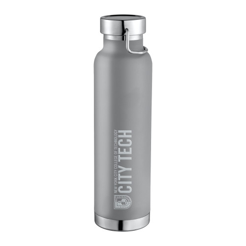 Thor Copper Vacuum Insulated Grey Bottle 22oz-City Tech Logo Engraved