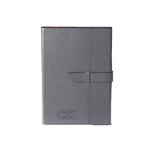 Fabrizio Junior Grey Portfolio w/Loop Closure-CSI Engraved