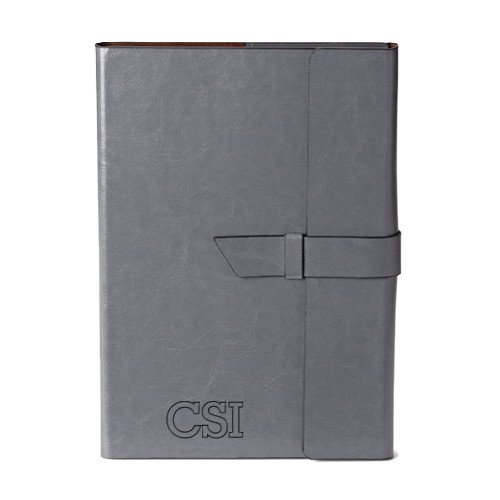 Fabrizio Grey Portfolio w/Loop Closure-CSI Engraved