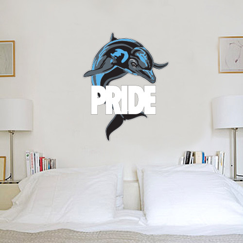 1.5 ft x 4 ft Fan WallSkinz-Dolphin Pride