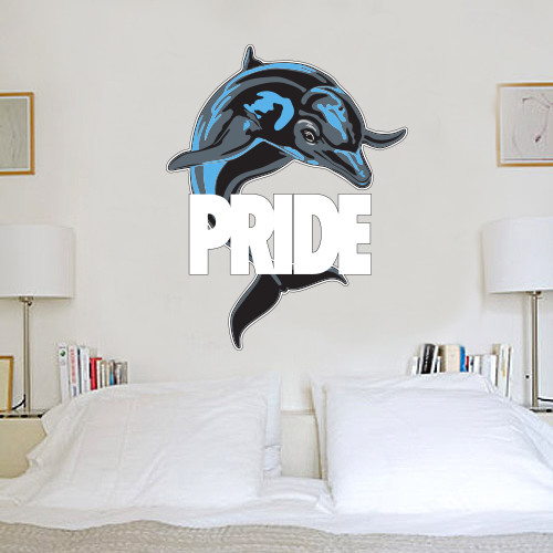 2.5 ft x 6.5 ft Fan WallSkinz-Dolphin Pride