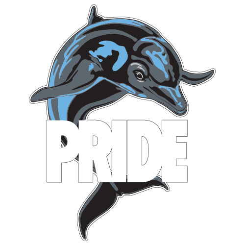 Extra Large Decal-Dolphin Pride