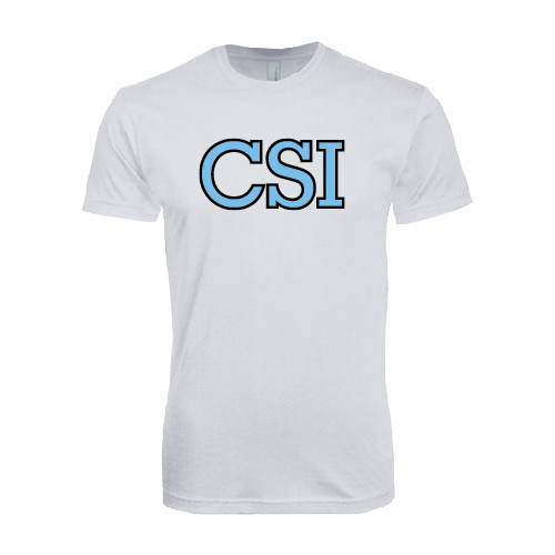 Next Level White SoftStyle T Shirt-CSI