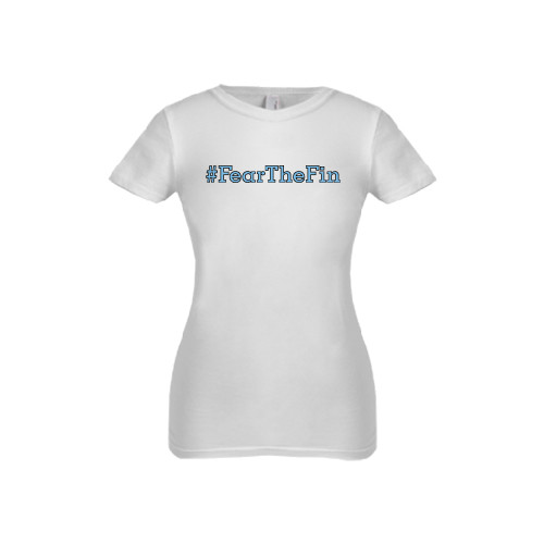 Next Level Girls White Fashion Fit T Shirt-Fear the Fin