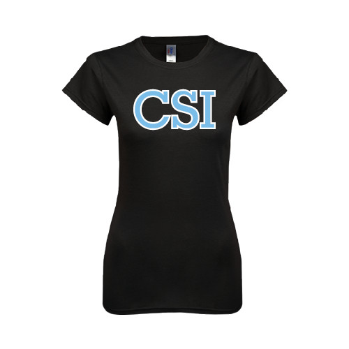 Next Level Womens Black Boyfriend Tee-CSI