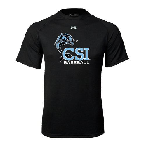 Under Armour Black Tech Tee-Baseball