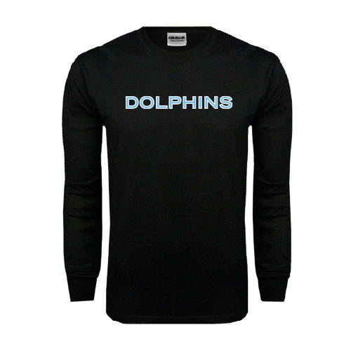 Black Long Sleeve T Shirt-Dolphins