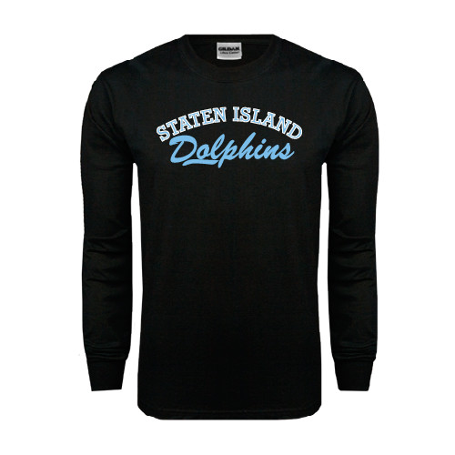 Black Long Sleeve T Shirt-Staten Island Dolphins