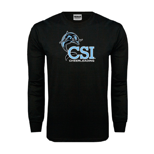 Black Long Sleeve T Shirt-Cheerleading