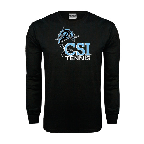 Black Long Sleeve T Shirt-Tennis