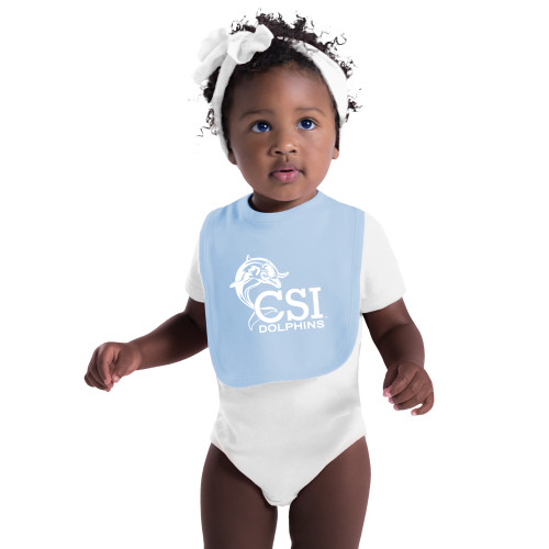 Light Blue Baby Bib-Official Logo