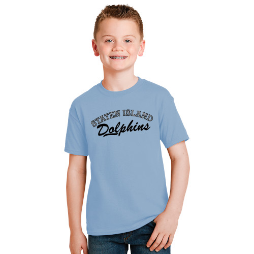 Youth Light Blue T Shirt-Staten Island Dolphins