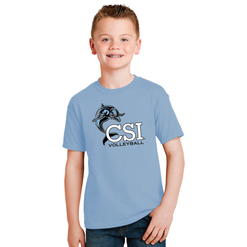 Youth Light Blue T Shirt-Volleyball