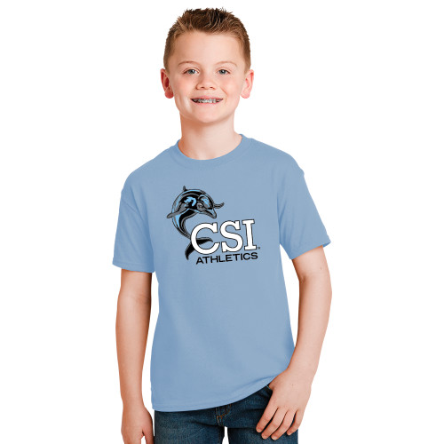 Youth Light Blue T Shirt-Athletics